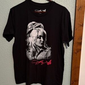 Dollcake Black Graphic Tee with White Logo and Butterfly